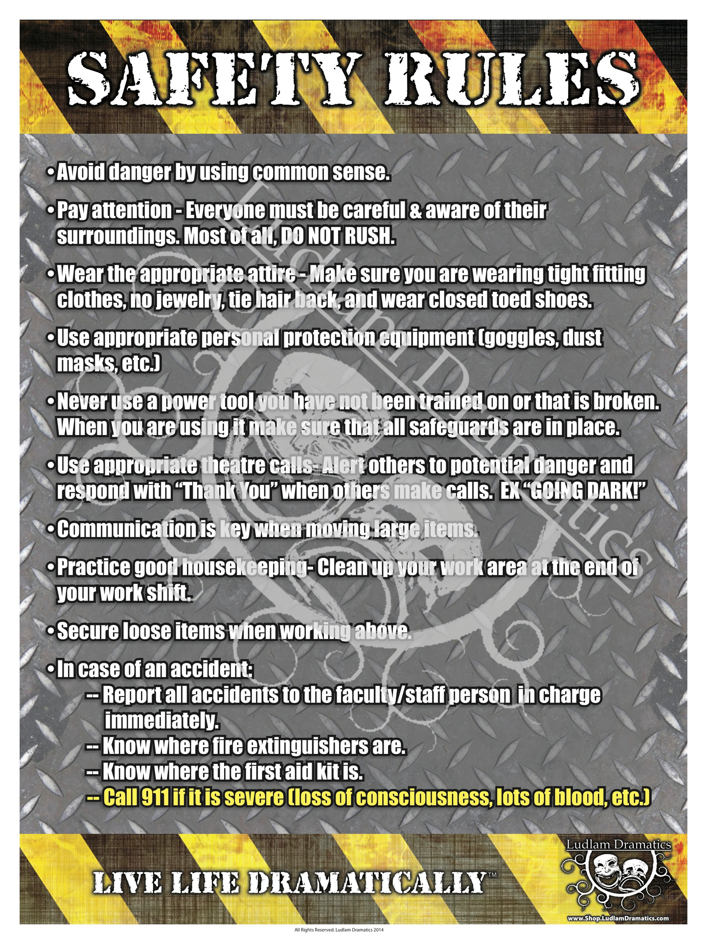 Safety Rules Poster